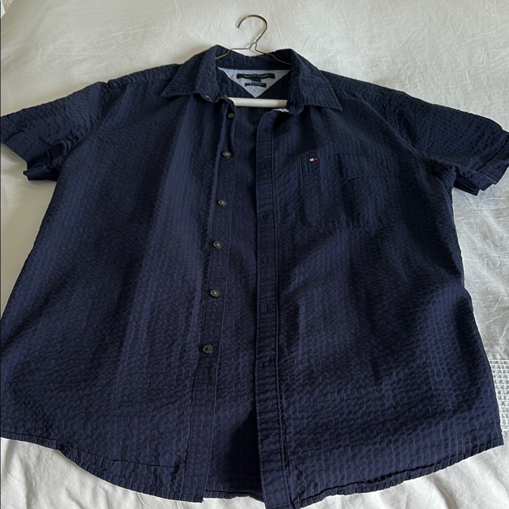 Tommy Hilfiger Blue Casual Button Down Shirt